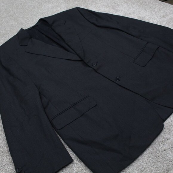 CANALI Proposta Blazer Mens US 42R UK 52R Black Pinstripe Wool Sports Jacket - Picture 5 of 16